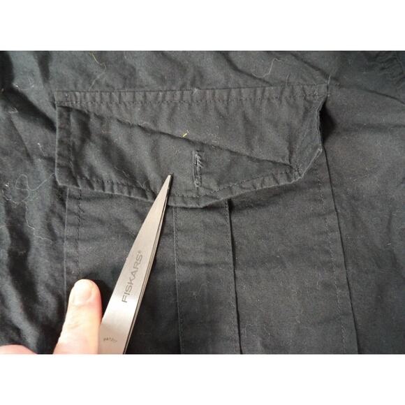 Vintage Russo Spirit 2XL Mens Shirt Button Up Black Silver Buttons Y2K READ - Picture 2 of 9